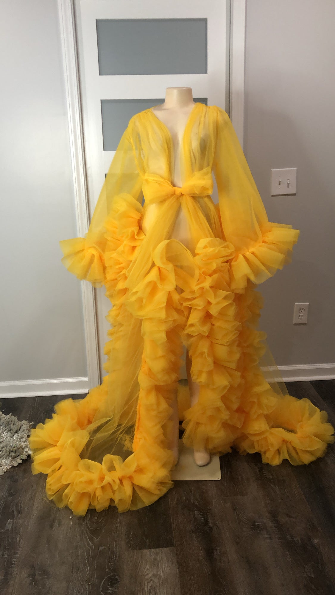 Yellow Tulle Robe